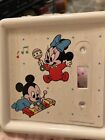 Disney Vintage 1987 Lichtschalter Abdeckplatte Baby Minnie & Mickey