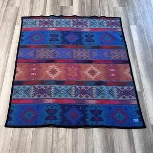 Westland Wovens by Pendleton 50”x55” Wolldecke Southwest rot blau Portland - Bild 1 von 9