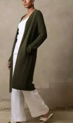  Wool Cashmere Blend Duster Long  Cardigan Sweater M MIDI BANANA REPUBLIC - Image 1 of 4