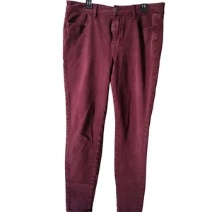American Eagle Outfitters Super Stretch hoch geschnittene Jegginghose 10 lang weinrot - Bild 1 von 3