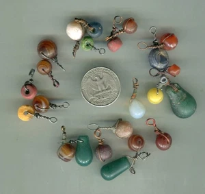 African Trade beads Vintage Antique glass stone mixed lot Mauritanian Hair beads - Picture 1 of 1