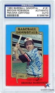 Cs Late Brooks Robinson Autographed 1980 Card Psa Certified Nagashima Shigeo Is - Picture 1 of 10