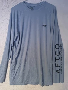 Camisa de Pesca AFTCO Aftech Para Hombres XL Azul Rendimiento Manga Larga Exterior - Imagen 1 de 6