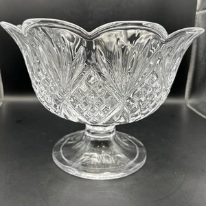 Vintage Godinger Dublin Crystal Footed Trifle Bowl OB - Picture 1 of 5