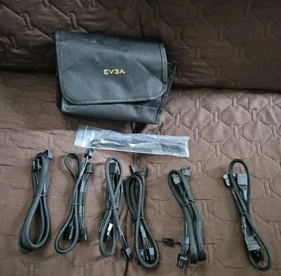 Lot of 6  EVGA POWER cables G3 & 5 Holders Plus Carrying Bag - Image 1 of 4