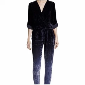 Young Fabulous & Broke Velour Ombre Long Roll Tab Sleeve Jumpsuit Womens Size XS - Picture 1 of 6