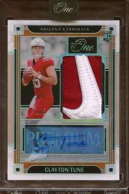 Clayton Tune 2023 Panini One Auto Autograph Nike Swoosh Patch RC Cardinals 1/5 - Image 1 of 2