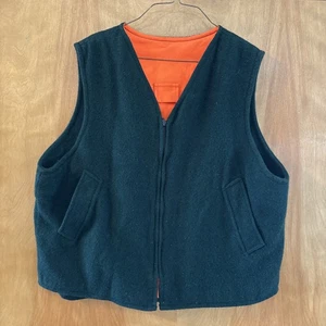 Vintage Johnson Woolen Mills Reversible Wool Hunting Vest Size Large - Picture 1 of 11