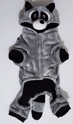 Disfraz de Halloween para perro mapache - talla mascota pequeña - gris y negro - nuevo Foto 1 de 4