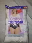 HANES 6-pack Size 6/M White Breathable Cotton Womens Briefs (No ride up) NEW