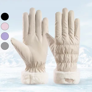 Damen Handschuhe Warm Touchscreen fähig Anti-Rutsch Skihandschuhe Plüsch - Bild 1 von 17