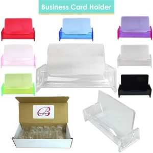 12 High Graded Acrylic Plastic Business Name Card Holder Display Stand Desktop - Picture 1 of 41