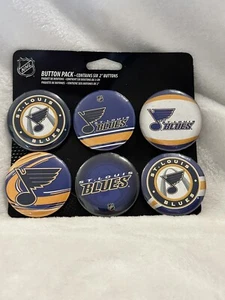 St Louis Blues Wincraft NHL Spille con bottoni confezione da 6 1-1/4" rotonde - Foto 1 di 2