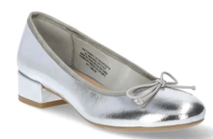 Time and Tru Memory Foam Absatz Ballett Silber Schleife Größe: 11 - Bild 1 von 4
