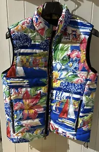 Polo RALPH LAUREN TERRA VEST Riviera Yachting Gilet Blau Grün Größe UK Small - Bild 1 von 3