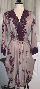 NEW Soma Intimates Trailing Dogwoods Floral Vines Robe Short Desert Sand Size S - Picture 1 of 13