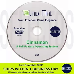 Linux Mint 22 Wilma Cinnamon CD Edition Bootable DISC Linux OS x86 64bit - Picture 1 of 9