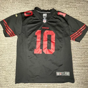 NFL Nike Size M 10/12 Boys 49ers Garoppolo #10 Jersey Football Black - Picture 1 of 9