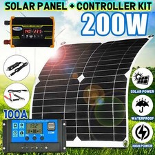 4000W Solar Panel Inverter Kit Power Generator Battery Charger Car Boat Camping