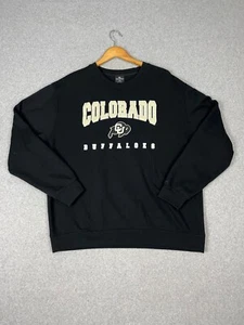 University Of Colorado Boulder Sweatshirt Mens 2XL Black CU Buffaloes Pullover - Picture 1 of 11