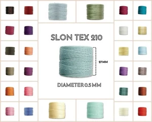 S-Lon Superlon TEX 210 REGULAR Macrame Twist Nylon Cuentas Cable de Elaboración 0,5 mm - Imagen 1 de 33