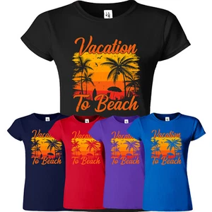 Summer Beach Party Women's T-Shirt USA Holiday Cool Funny New Gift Tee S-3XL - Picture 1 of 12