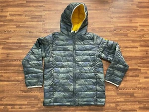 Gap Kids Jacket Hooded Zipper Front Camo Green-Blue Size L Large - Picture 1 of 6