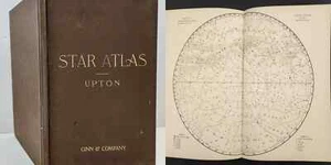 1896 antique STAR ATLAS Naked Eye Visible Clusters winslow upton MAPS TEXT - Picture 1 of 24