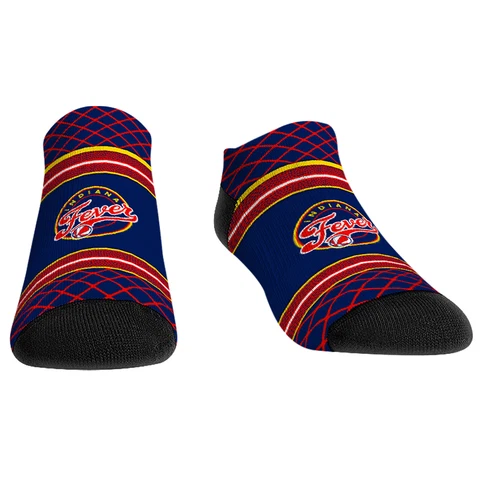 Rock Em Socks Indiana Fever Net Striped Ankle Socks Cover