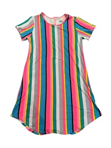 Bobbie Brooks Colorful Striped T-shirt Dress Size Small - Picture 1 of 4
