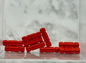 Lego Parts (10) Red Technic, Axle 2L Notched ~ No 32062 - Picture 1 of 1
