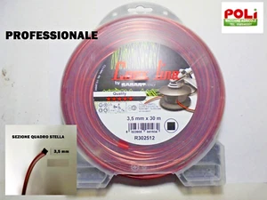 FILO DECESPUGLIATORE PROFESSIONALE COEX QUADRATO 3,5 MM X 30 MT ULTRA RESISTENTE - Foto 1 di 4