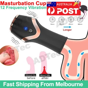 Masturbation Cup Vibrating Masturbator Adult Automatic Stroker Male Sex Toy AU - Picture 1 of 12