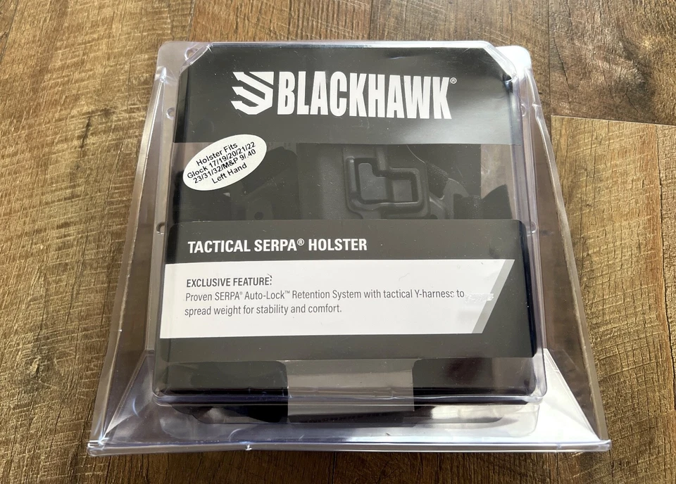 BLACKHAWK! Черная тактическая кобура Serpa 430500BK-L для Glock 17,19,20,21,22,23 - Изображение 1 из 4