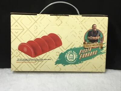Trejo’s Tacos Fiesta Fundays Durable Red U-Shaped Groove Taco Holder - Image 1 of 4