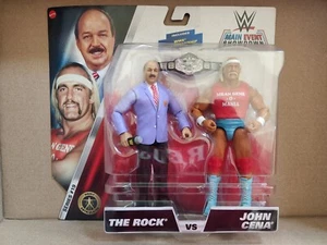 WWE Main Event Showdown Series 19 Mean Gene Okerlund & Hulk Hogan ERROR RARO NUEVO - Imagen 1 de 19