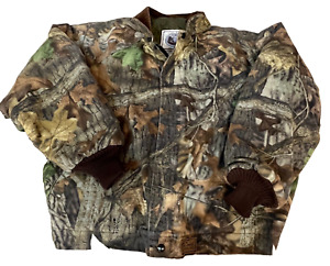 Walls Jacket Men's XL Brown/Green Camouflage Full Zip Outdoors  [C23]