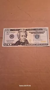Twenty Dolars Bill Fancy Seral Nk 12794234*year 2017 - Picture 1 of 3