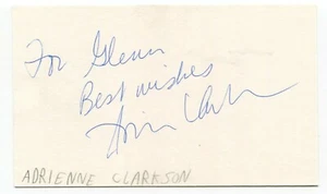 Adrienne Clarkson Signed 3x5 Index Card Autographed Signature Canadian Governor - Picture 1 of 2