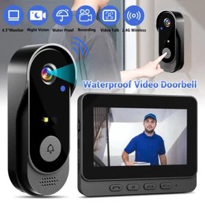 2.4G Wireless Smart Visual Intercom Video Doorbell Camera Monitor 4.3" for Home  - Picture 1 of 11