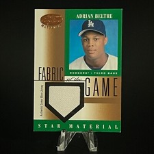 Adrian Beltre 2001 Leaf Certified Materials Fabric of the Game #104 LOOK!!