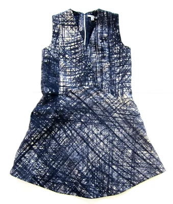 Carven синий слоновой кости шерсти без рукавов v-образным вырезом карман оболочка бак платье 38/6 - Изображение 1 из 4