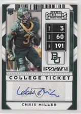 2020 Panini Contenders Draft Picks College Ticket Auto Chris Miller #315 Auto