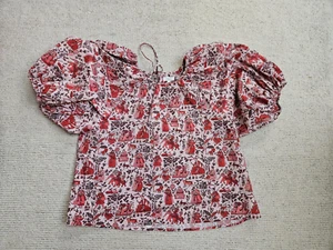 Rhode Rowan Blouse Top in Romance Pink - Short Sleeve Puff Sleeve Medium M or L? - Picture 1 of 8