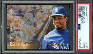 1996 Select #151 KEN GRIFFEY JR.  Artist's Proof  HOF  PSA 9 MINT  LOW POP 1/3
