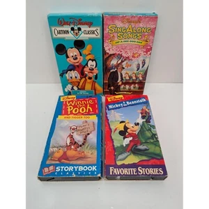 Disney VHS Tapes Cartoon Classics, Sing Along Songs, Winnie the Pooh, Mickey - Picture 1 of 6