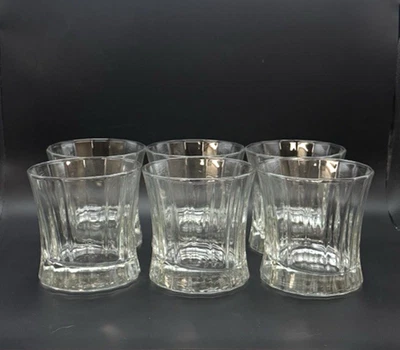 Raro Cristal D'Arques Monceaux Cristal Rocas Antiguo Juego de 6 Vasos de Bar LEER Foto 1 de 4