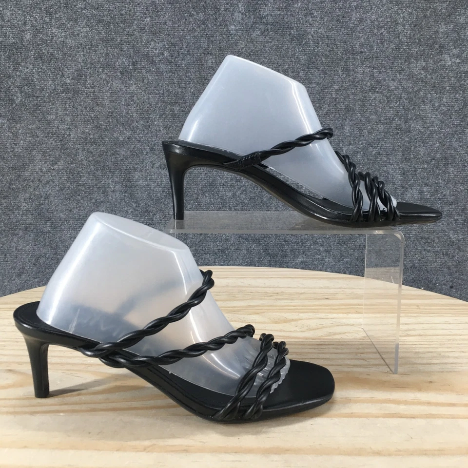 Calvin Klein сандалии женщин 5 M Ileyia горки черный искусственной кожи каблуки новый - Изображение 1 из 4