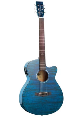 Tanglewood Azure Super Folk TA4CEBL Acoustic-Electric Guitar - Serenity Blue - Image 1 of 2
