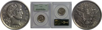 1896-O Barber Quarter   PCGS AU-50 - Image 1 of 3
